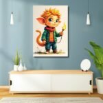 Flame Stand Carried by Cartoon