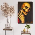 Haunting Zombie Skull Illustration
