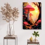 Mushrooms in Forest Art