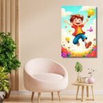 Garden with Playful Boy
